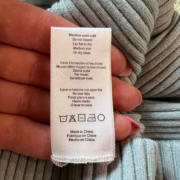 LUNYA Cozy Cotton Silk Ribbed Bike Short Chilled Blue High Rise Pocket Large NEW - Picture 11 of 14